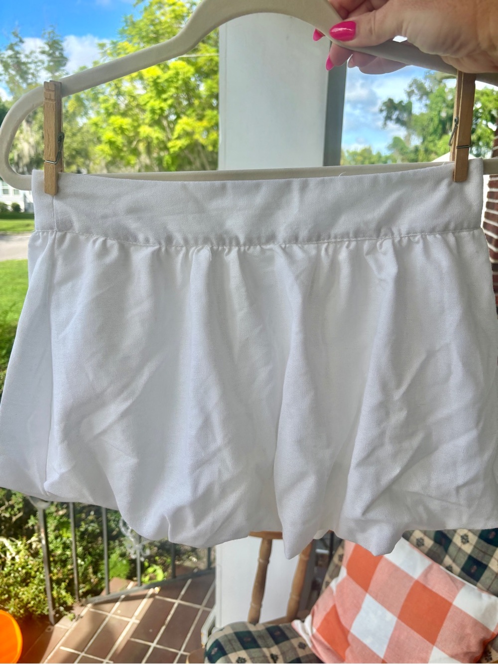 fashion nova mariah linen bubble mini skirt white size m nwt y2k coquette